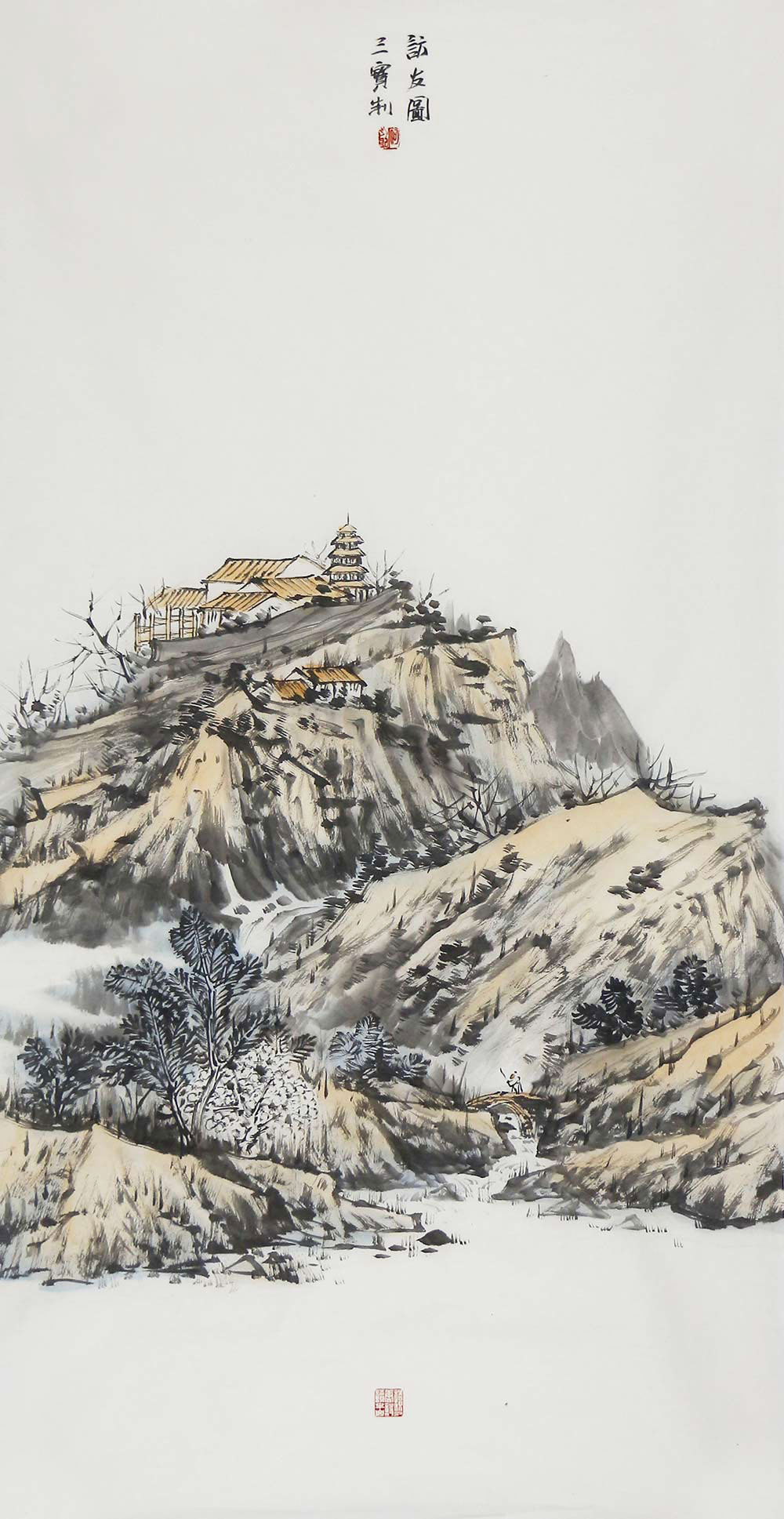 何三宝山水画教学,何三宝山水画视频