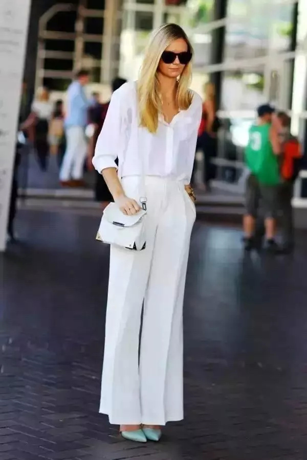 这个春夏时髦精都在穿这三种元素,夏日穿搭胖胖的中性风裤子