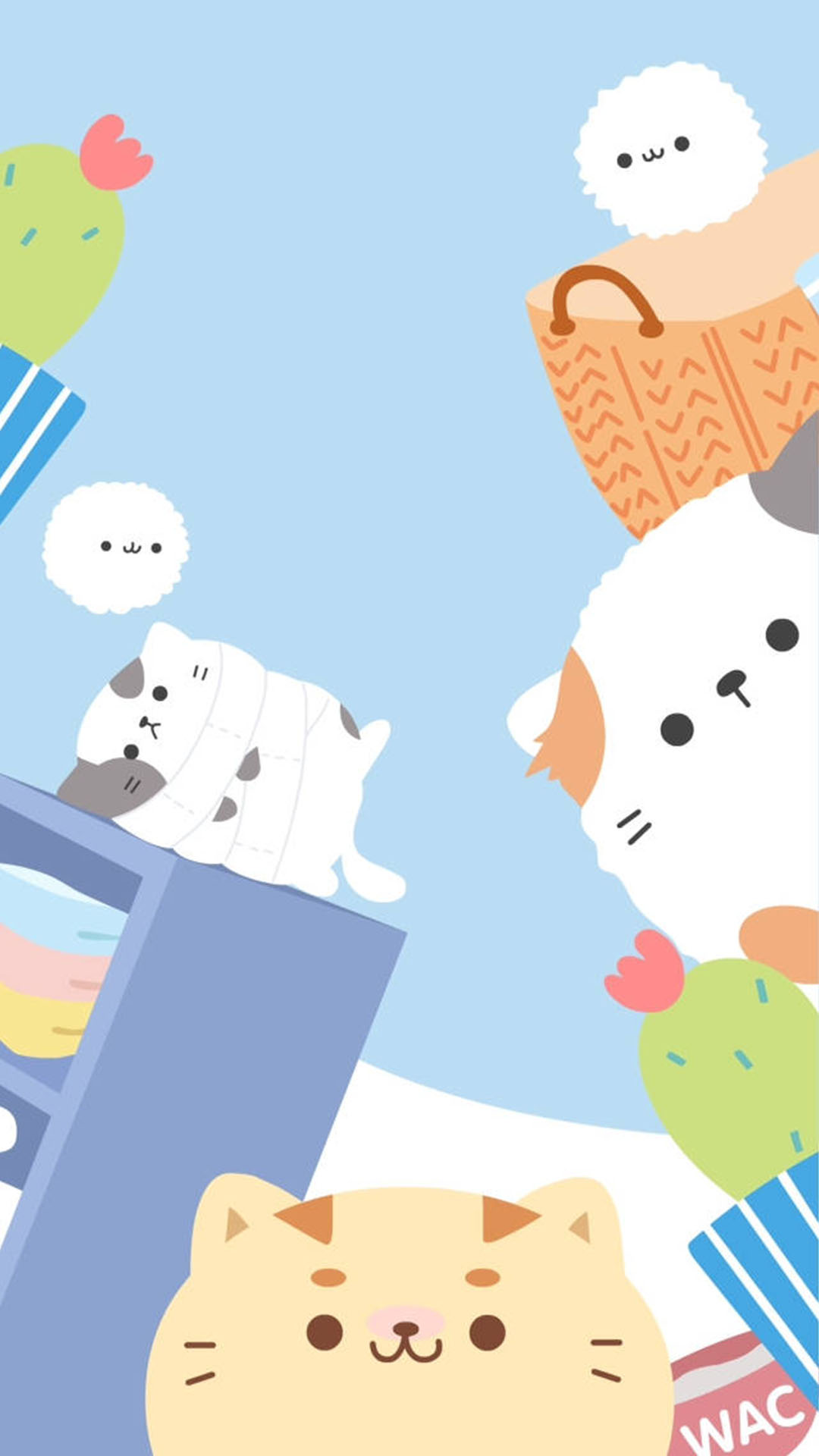 卡通治愈插画手机壁纸,手机壁纸卡通插画