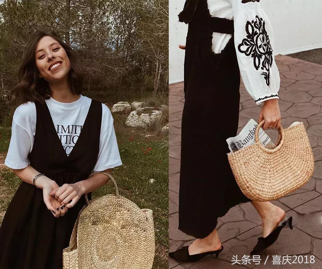 玫红色包包配什么颜色衣服好看,雾霾蓝包包配什么颜色衣服好看