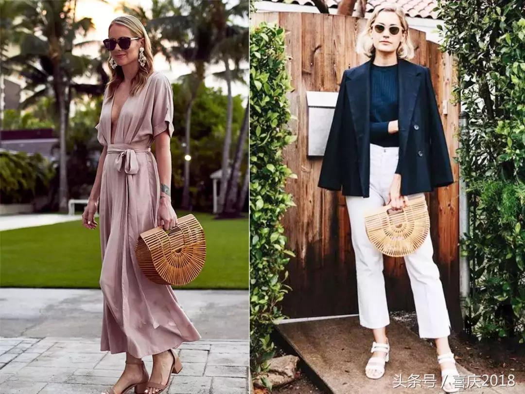 玫红色包包配什么颜色衣服好看,雾霾蓝包包配什么颜色衣服好看