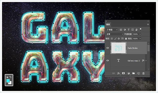ps制作3d立体字质感的岩石字,photoshop星空字教程
