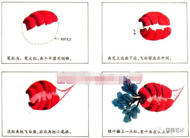 简单国画教程零基础入门植物,国画蔬果茄子与苦瓜的画法