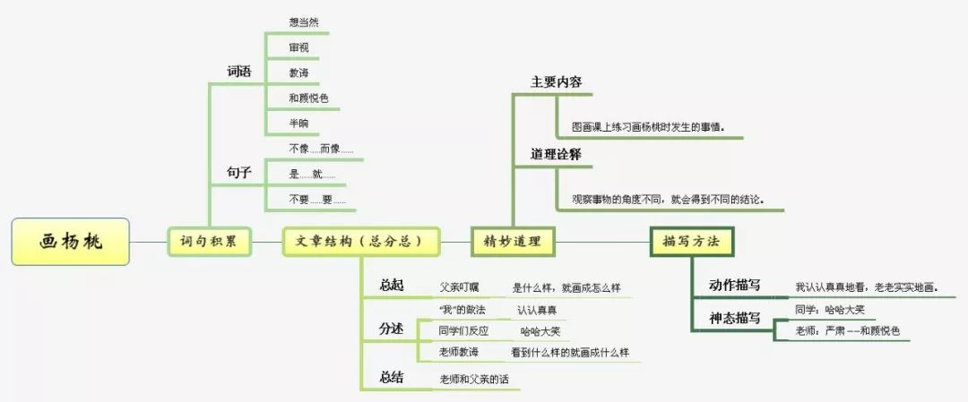 三年级语文1-4单元思维导图大全,三年级语文第一单元思维导图8k纸