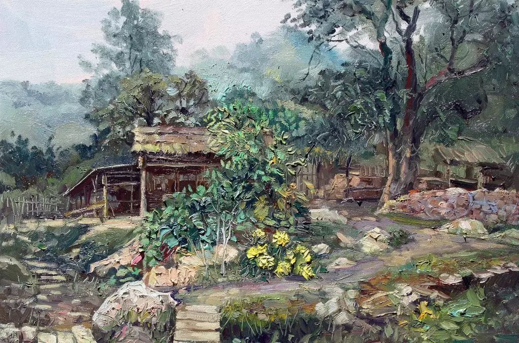 「诗词原创」罗武第｜村趣—乐隐柴门云涧度草鸡卧暖饮霞阳