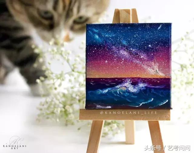 星空图片手绘水彩画视频,三至五年级水彩画星空画