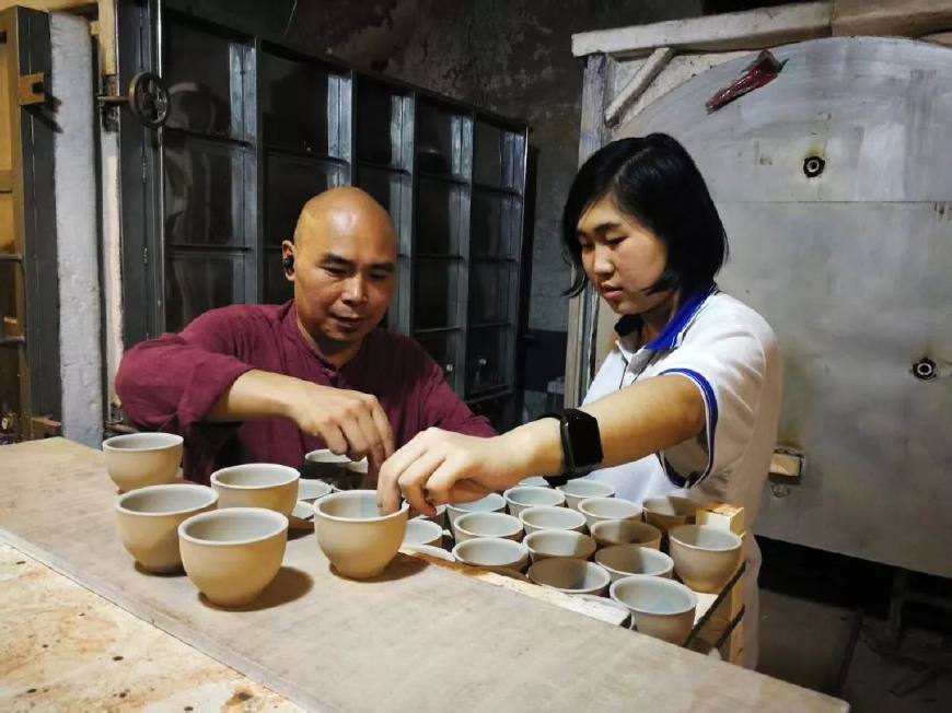 彭望球茶具,长沙铜官窑彭望球