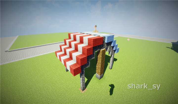 我的世界装饰工艺店铺教程,我的世界小摊店铺建筑教程