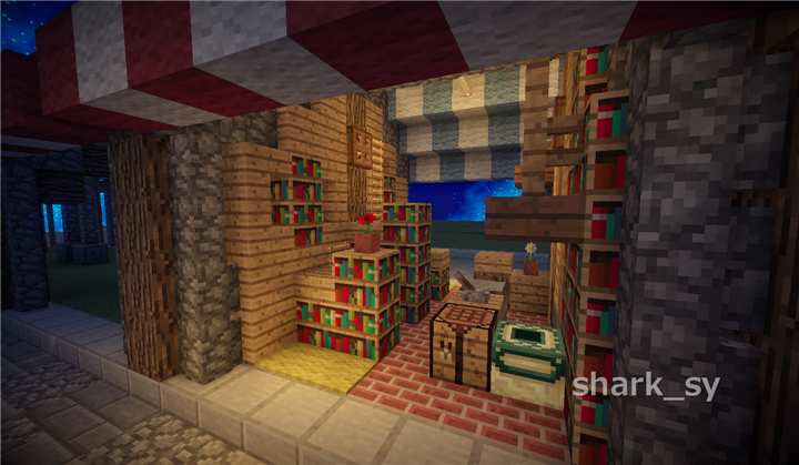 我的世界装饰工艺店铺教程,我的世界小摊店铺建筑教程