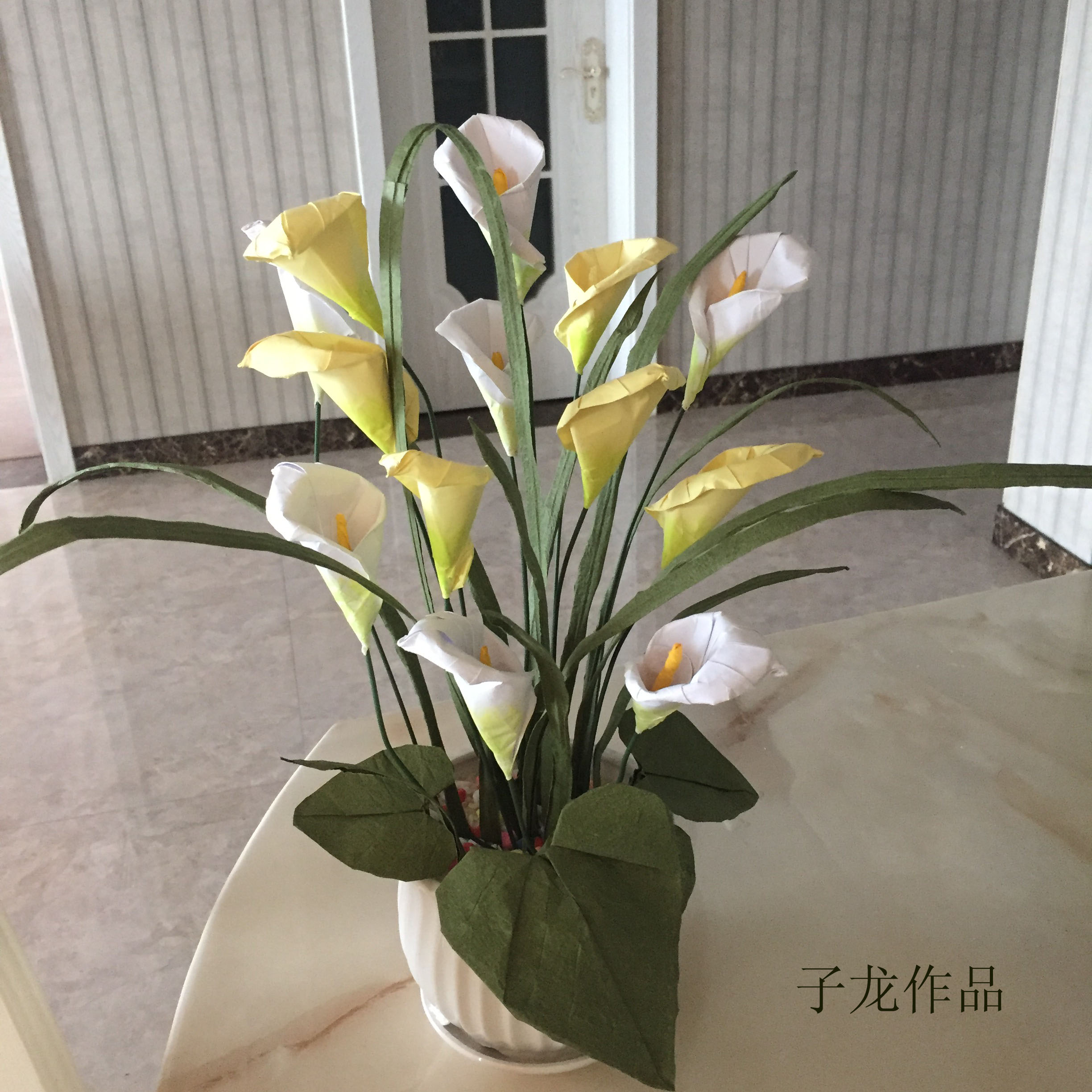 折纸马蹄莲花朵的做法,折纸马蹄莲花步骤