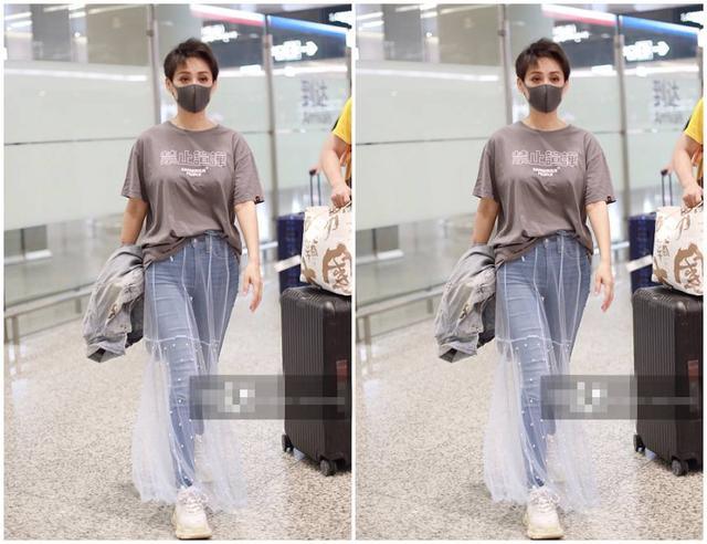 46岁宁静全部照片,46岁宁静穿背带裤