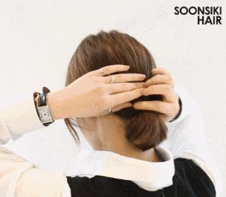 矮马尾扎发教程简单好看,你没见过的马尾扎法