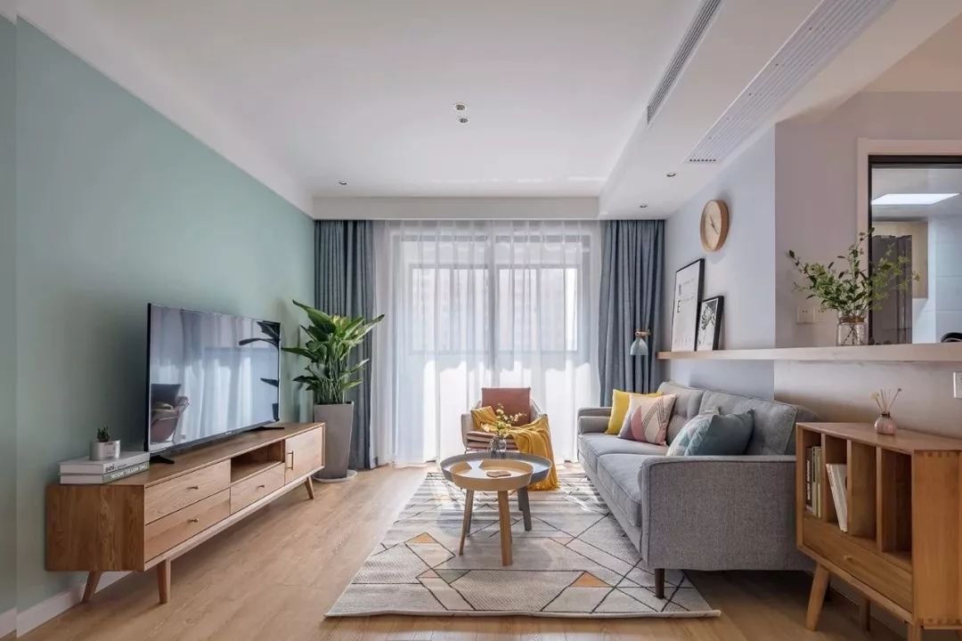 电视背景墙茶几电视柜搭配,现代简约客厅沙发茶几电视柜搭配