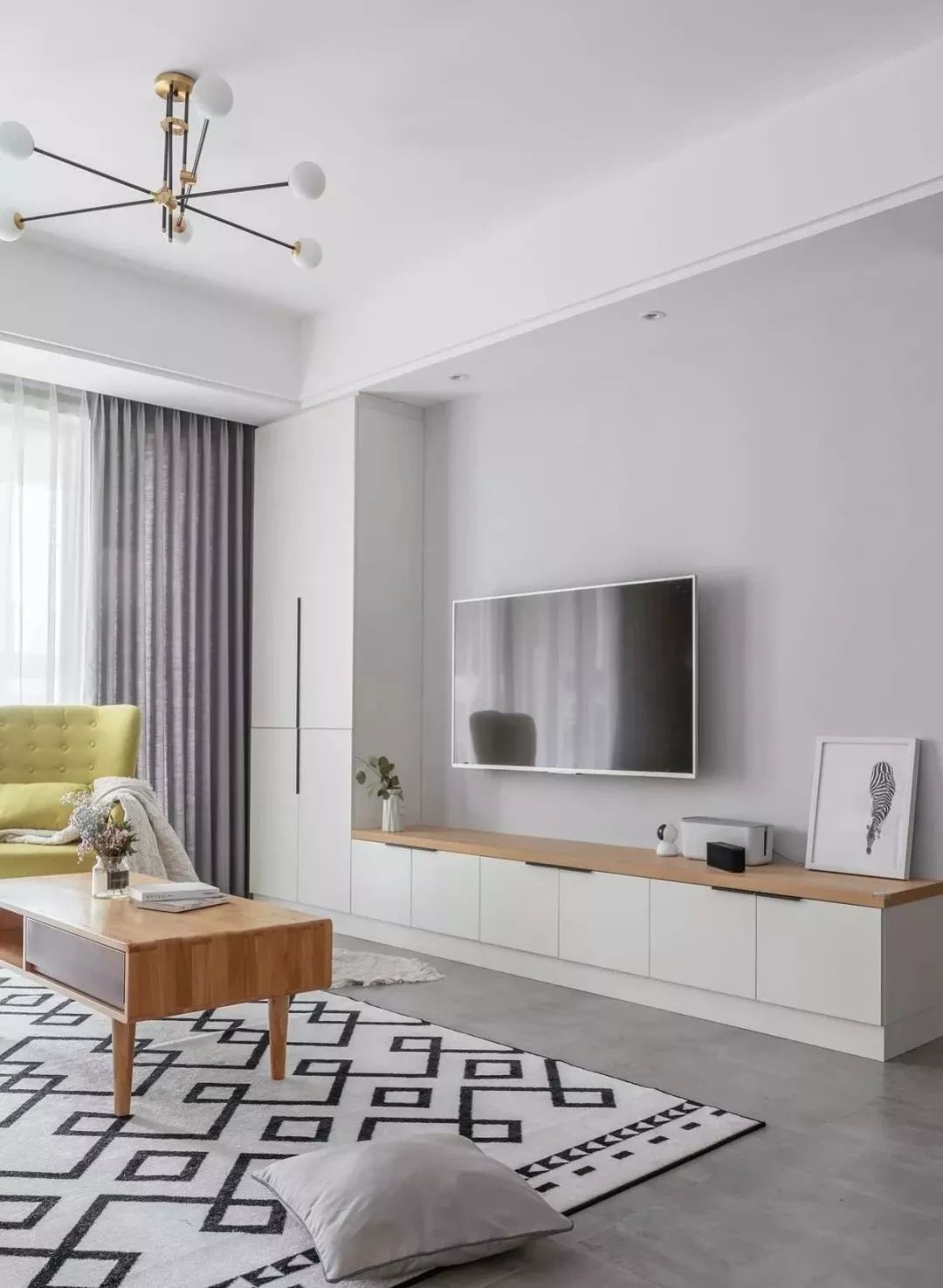 电视背景墙茶几电视柜搭配,现代简约客厅沙发茶几电视柜搭配