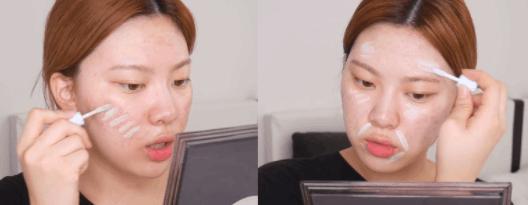 下巴明显红色痘印怎么遮瑕,高遮瑕底妆遮痘印