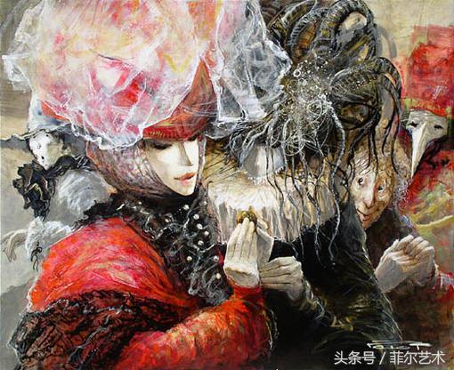 威尼斯面具——法国画家MarcelNinoPajot插画欣赏（一）
