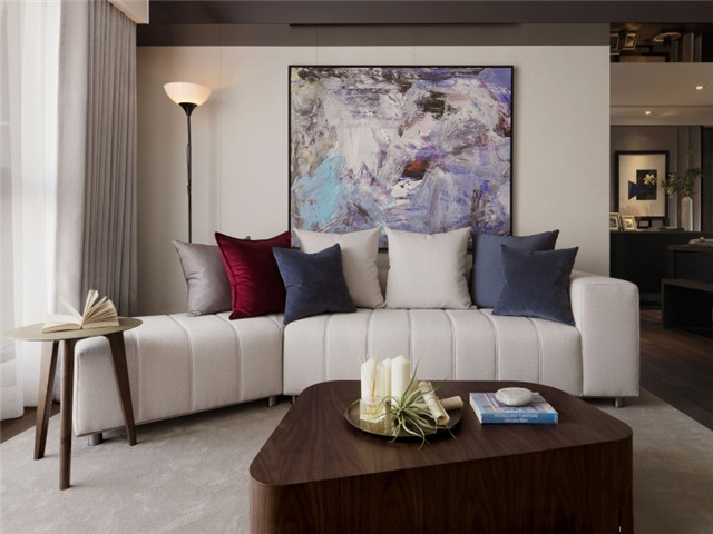 121平米现代轻奢风格装修效果图,126平米简约轻奢装修风格