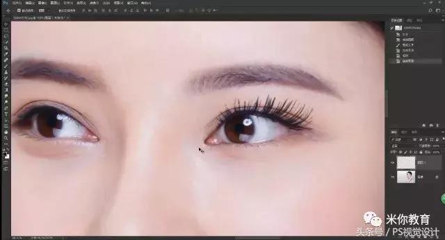 ps做眼睫毛,使用ps将眼睛变大