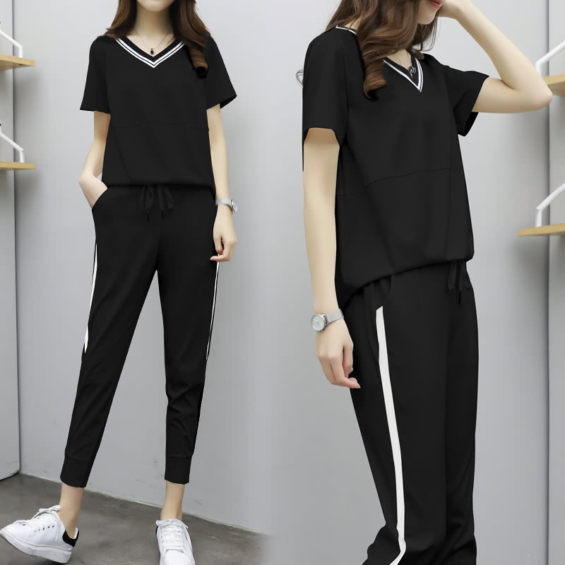 夏天穿的新款时尚洋气短裤套装女,流行穿搭夏天气质套装推荐