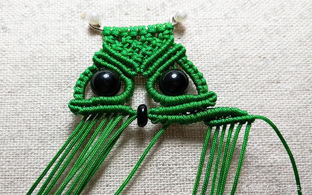 猫头鹰帽子编织图解,猫头鹰图案背心编织图解