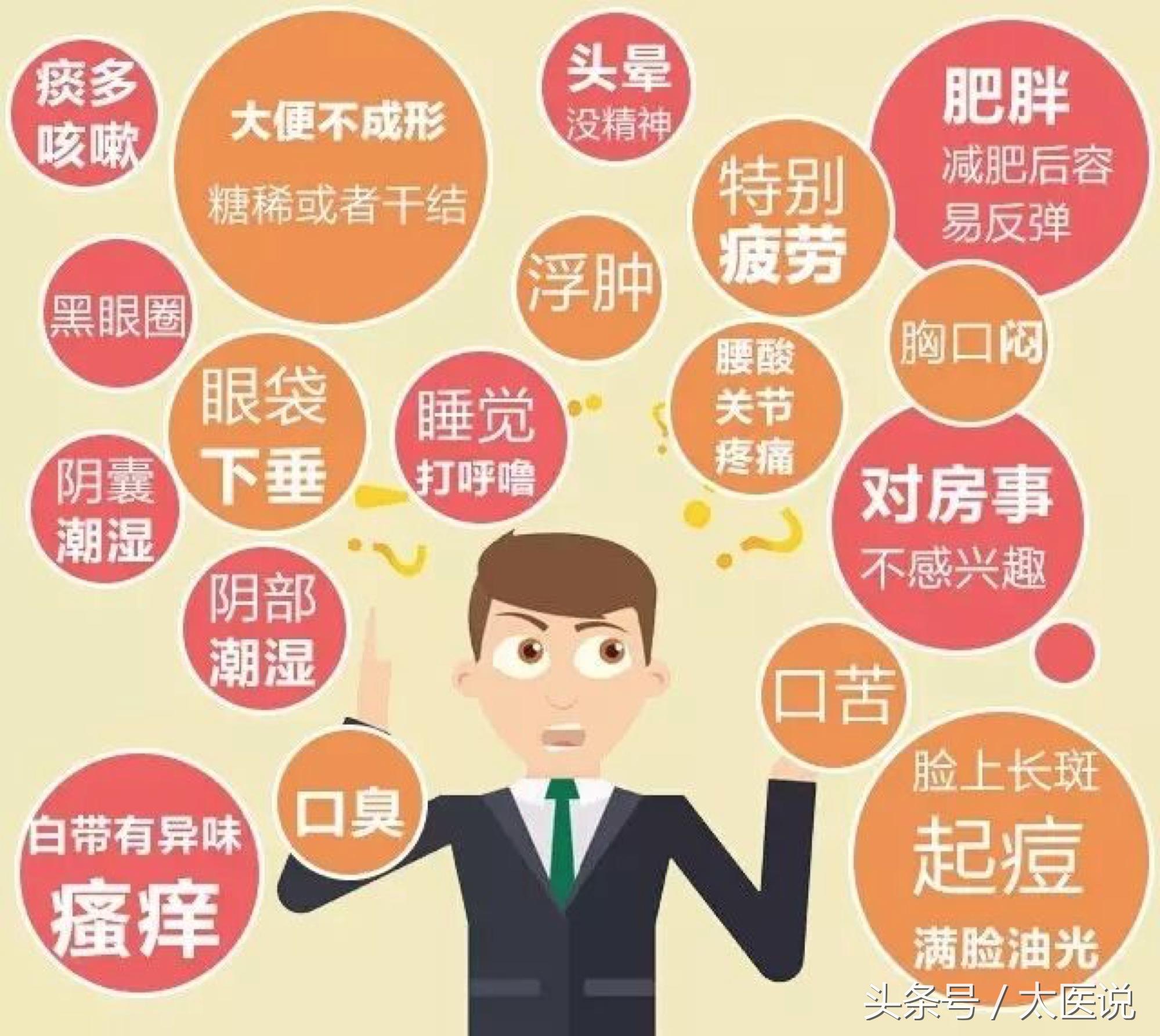 湿气的2种表现,湿气的十种症状有哪些