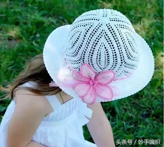 空心线钩太阳帽教程视频,空顶遮阳帽的钩法