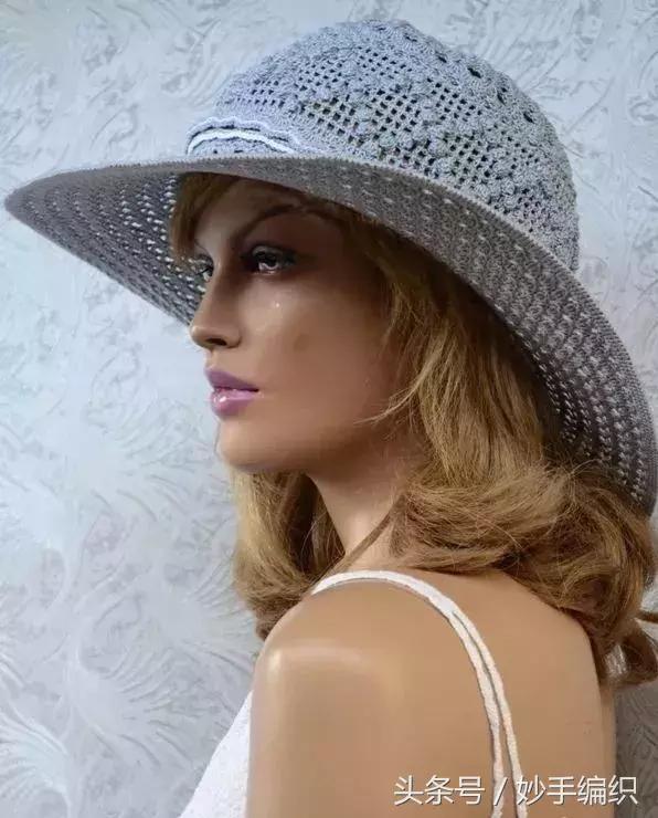 钩太阳遮阳帽全部教程,空心线钩夏季遮阳帽全教程视频
