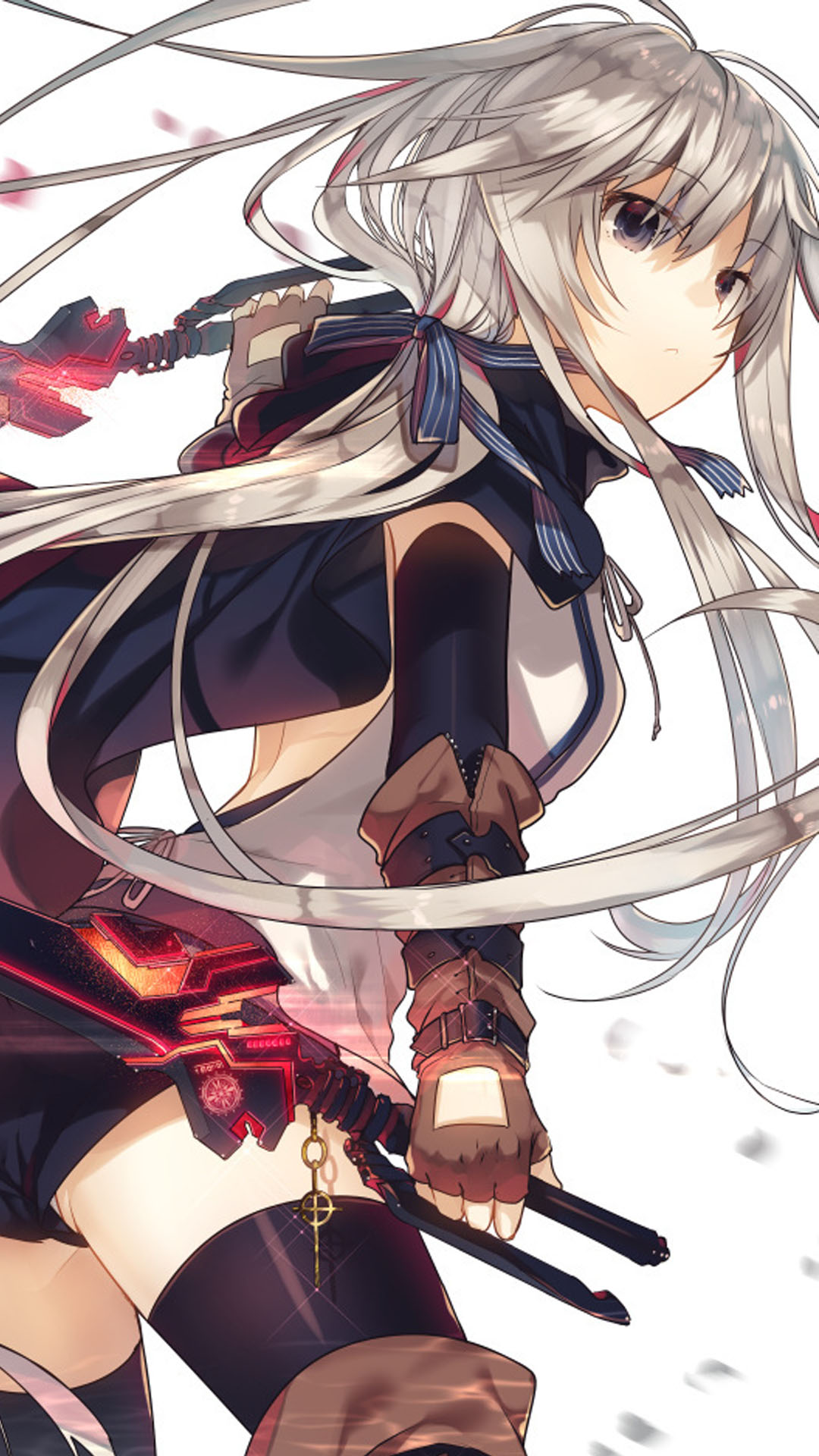 暗黑系列二次元高清动漫精美壁纸,女生动漫壁纸高清二次元蓝色衣服