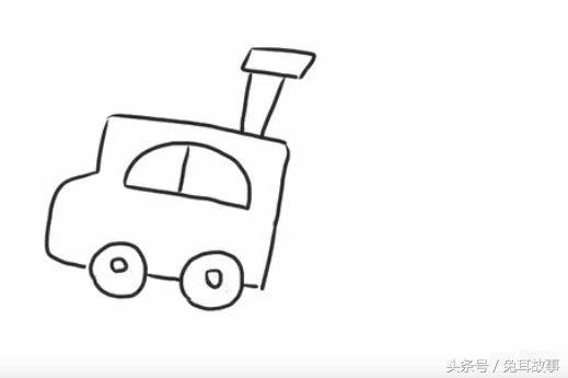 幼儿简笔画入门教学交通工具,儿童简笔画入门初学技巧汽车