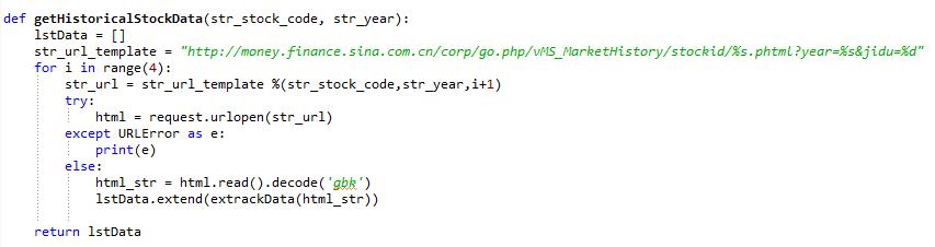 python爬虫获得股票数据,python爬取股票k线