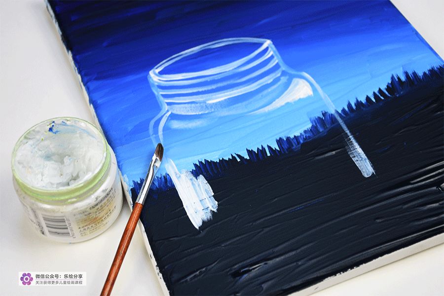 用水粉颜料画萤火虫视频,星空梦幻水粉教程