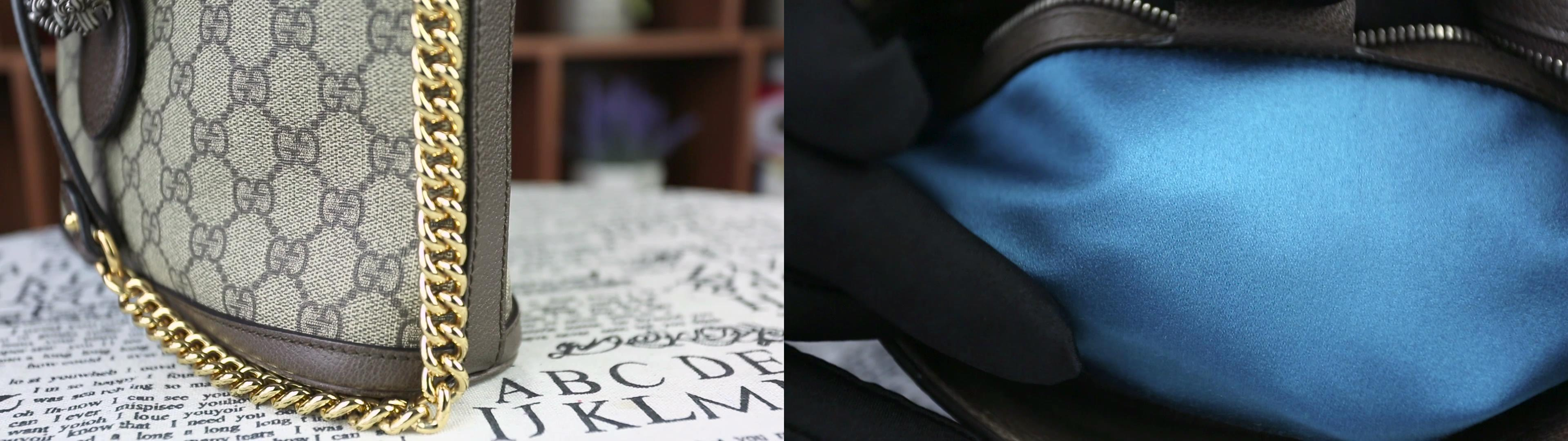 古驰gucci酒神包设计独特,gucci酒神包虎头不贴合