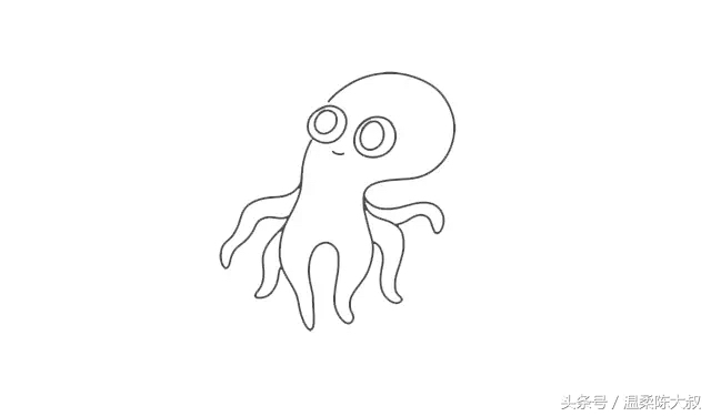 海洋动物简笔画简单画法,儿童简笔画入门0-3岁零基础蜗牛