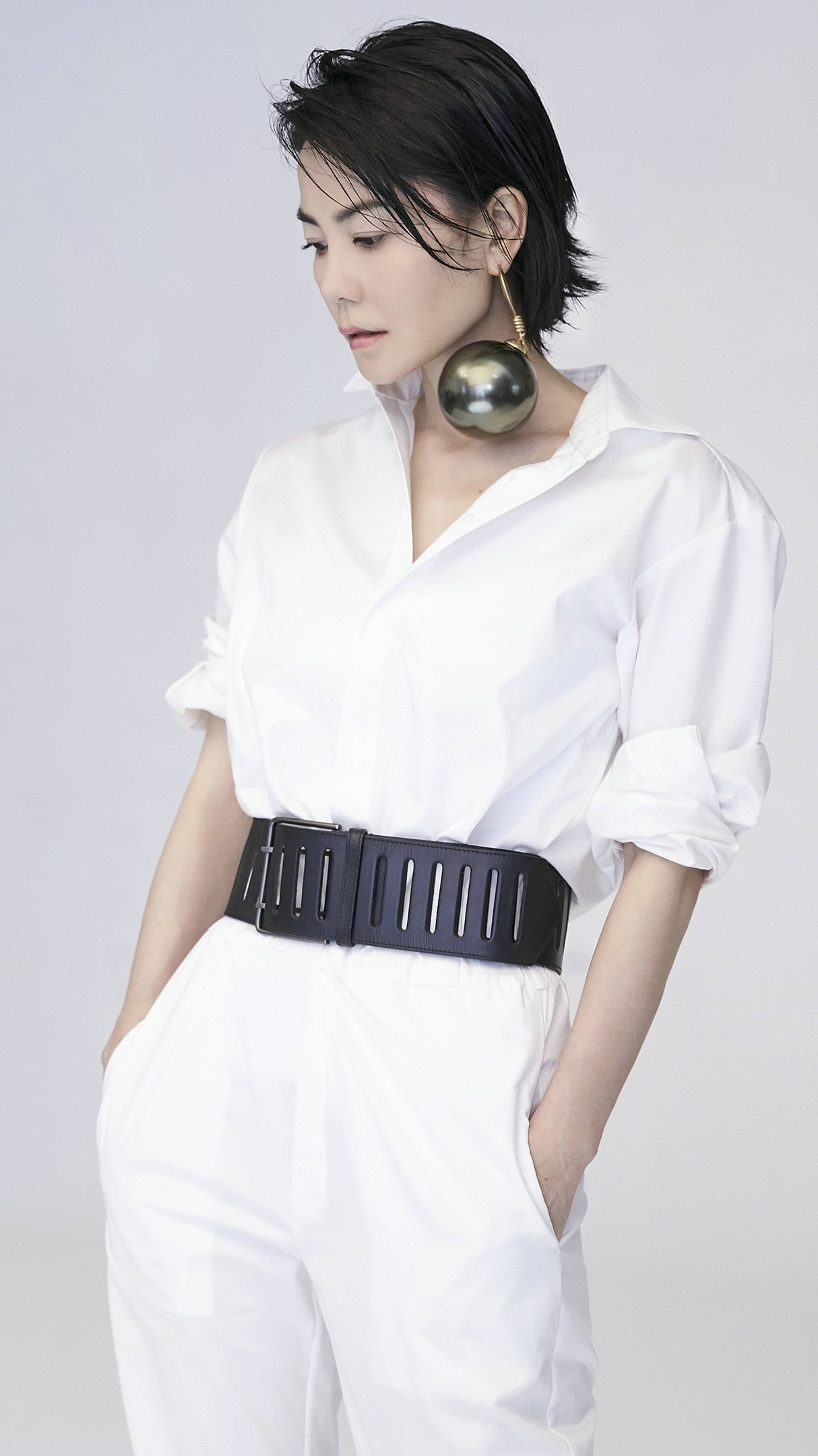 王菲款复古耳饰,王菲造型双丸子头