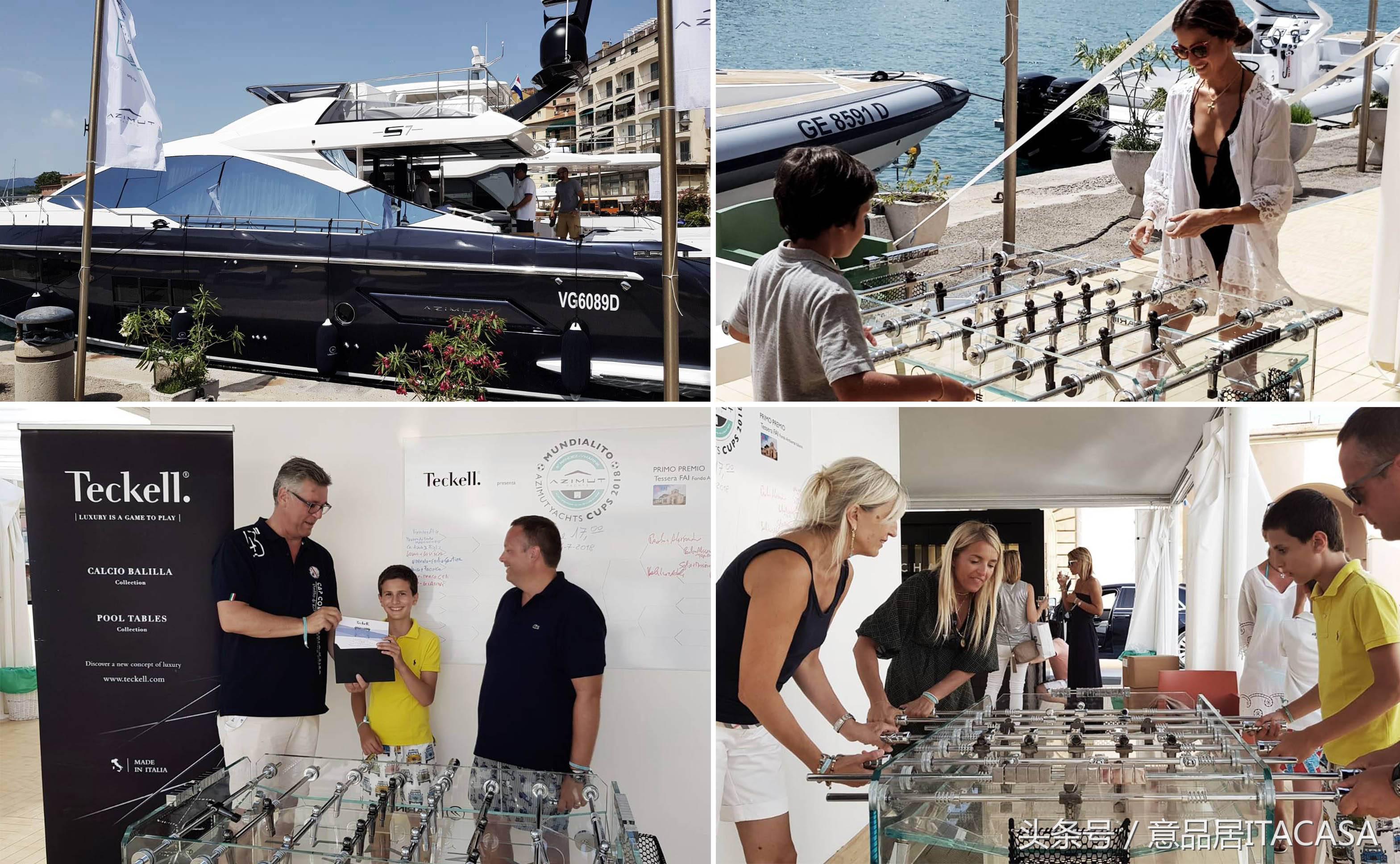 在AZIMUT的豪华游艇上玩Teckell桌球，享受极致人生