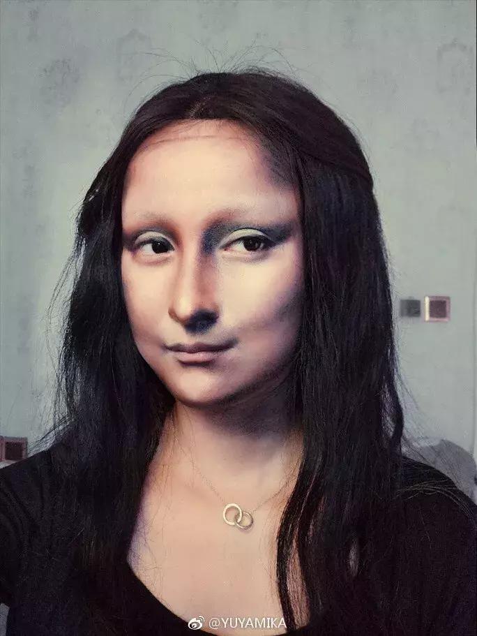 妹子化妆变蒙娜丽莎吸60W粉,《每日邮报》都来报道