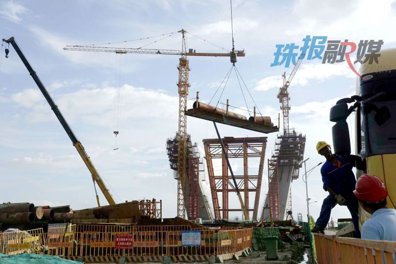 洪鹤大桥进展,珠海洪鹤大桥磨刀门主航道桥合龙