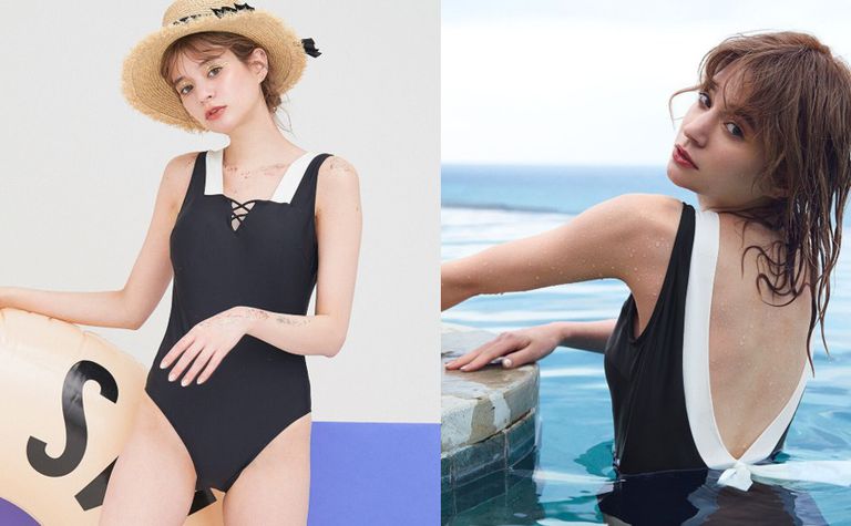 韩系保守女装泳装大全,保守又不失前卫的泳装