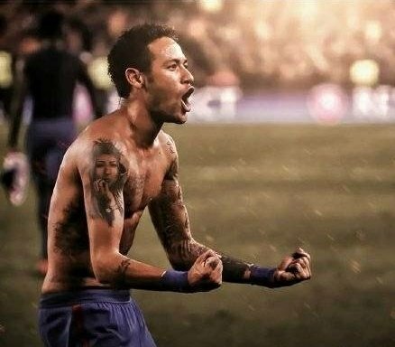 足球明星内马尔纹身,梅西和内马尔的纹身