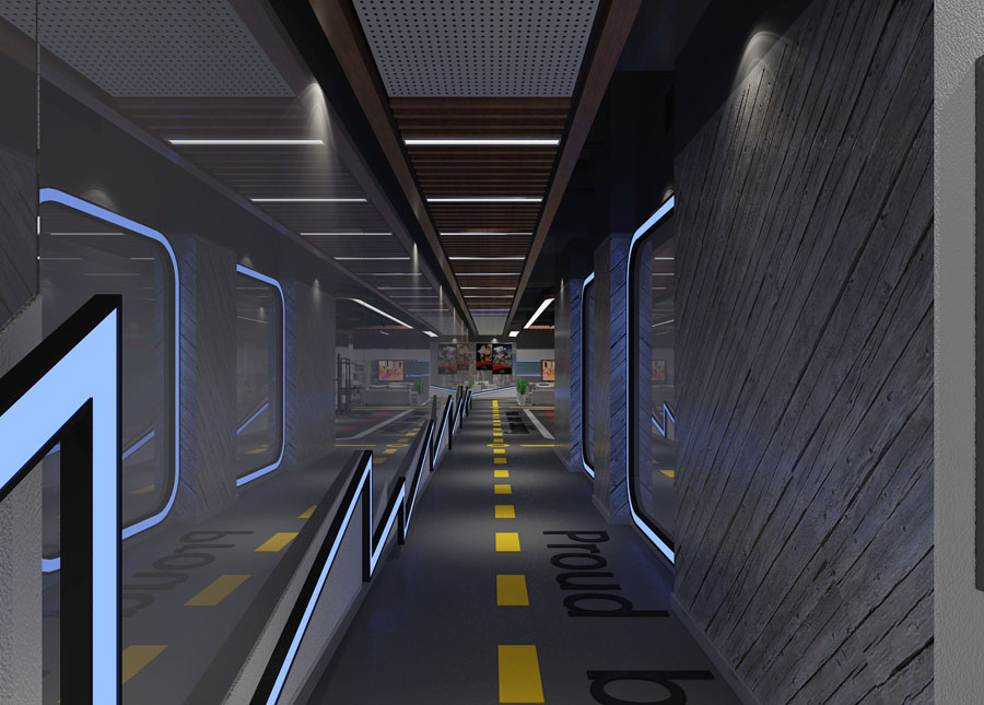 健身会所健身房设计案例效果图