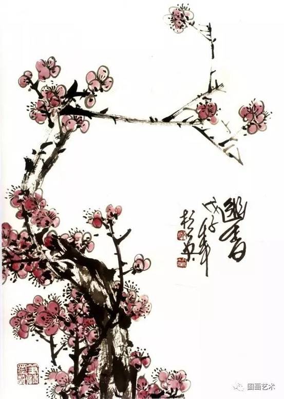 转画教学,中国画零基础入门画梅花