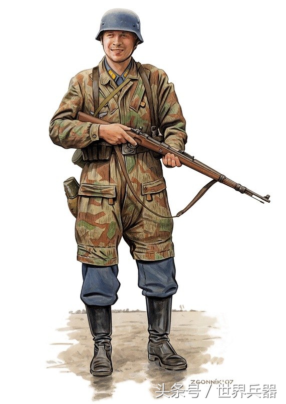 波波沙冲锋枪德军缴获版,二战德军正面图画