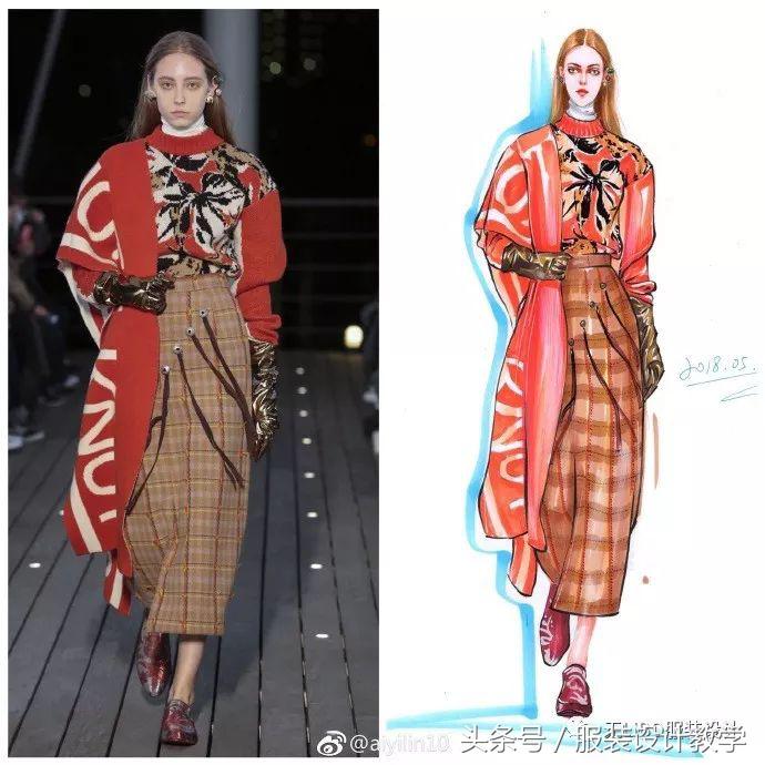 笔尖上的秀场！用一只马克笔带你穿梭各大秀场（成衣vs手绘）
