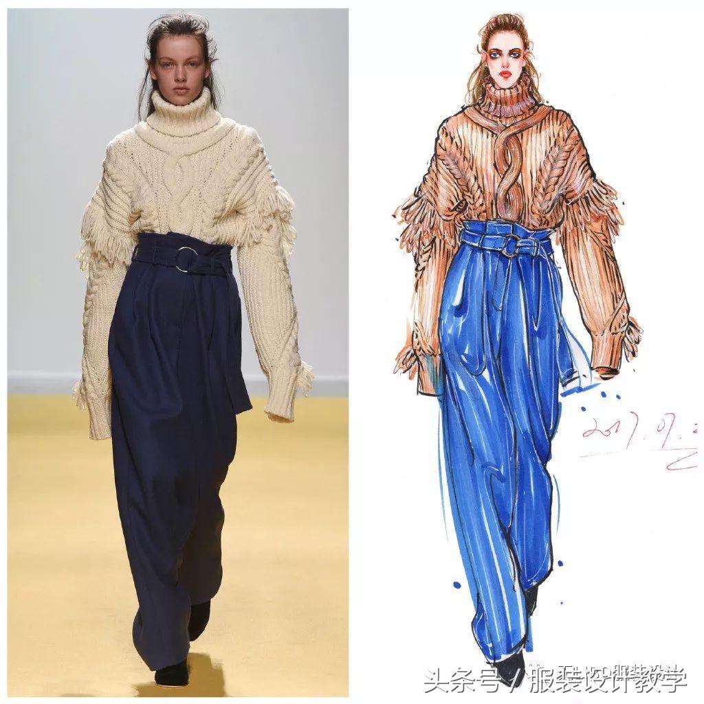 笔尖上的秀场！用一只马克笔带你穿梭各大秀场（成衣vs手绘）