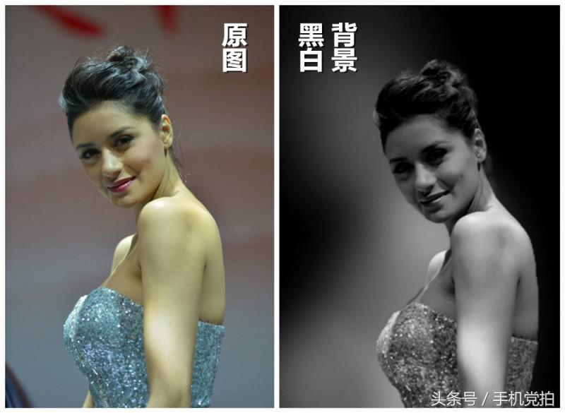 黑白写真照个人高级感教程,生活照变证件照美图