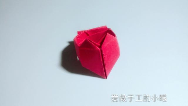 学折蝴蝶结戒指,七夕手工戒指折纸