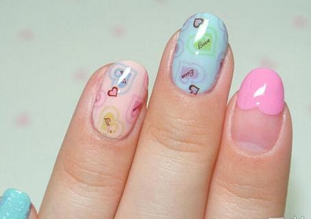 拉丝胶贴纸美甲视频教程,美甲图案贴纸怎么贴