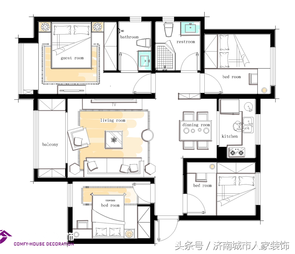 四季花城117平装修效果图,三庆御园洋房224平样板间