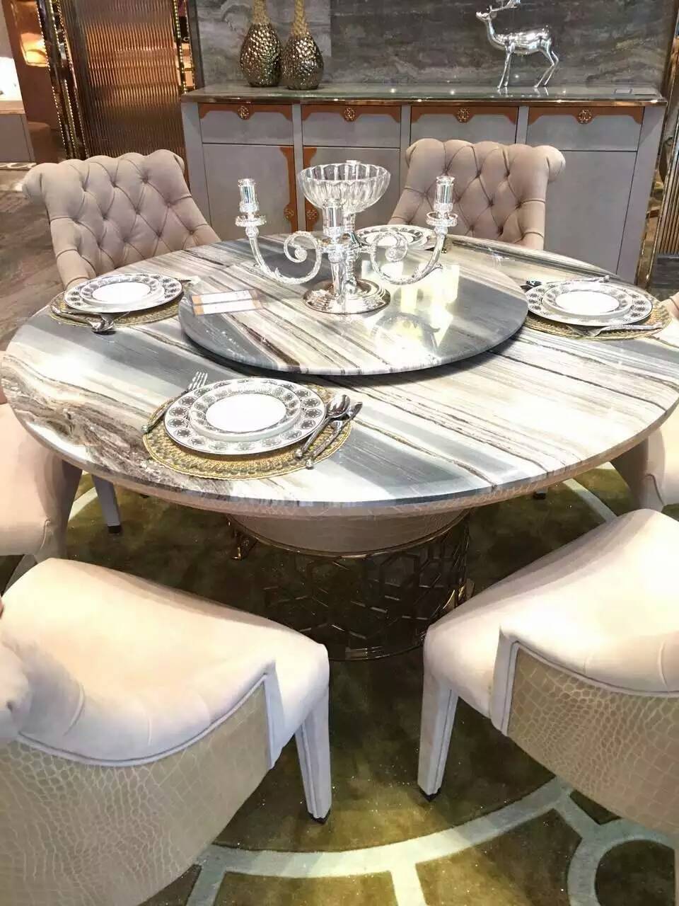 大理石餐桌最新款式图片,天然大理石台面餐桌优缺点