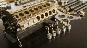 牛人制作32缸发动机,w32迷你发动机diy过程